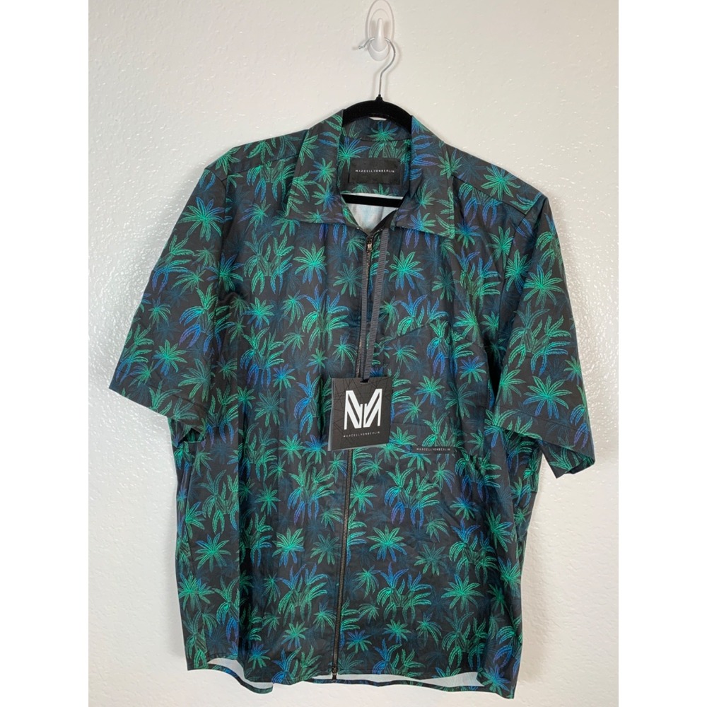 Marcell Von Berlin Men's Short Set Top Size XL- 44 Shorts 42 NEW Hemp Leaf Logo
